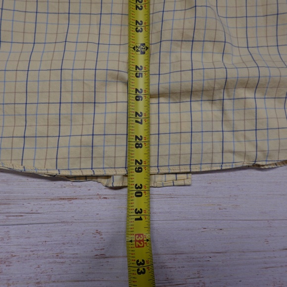 L.L.Bean Wrinkle-Free Button-Down Shirt Men’s XXL Yellow Plaid Traditional Fit - Picture 5 of 6